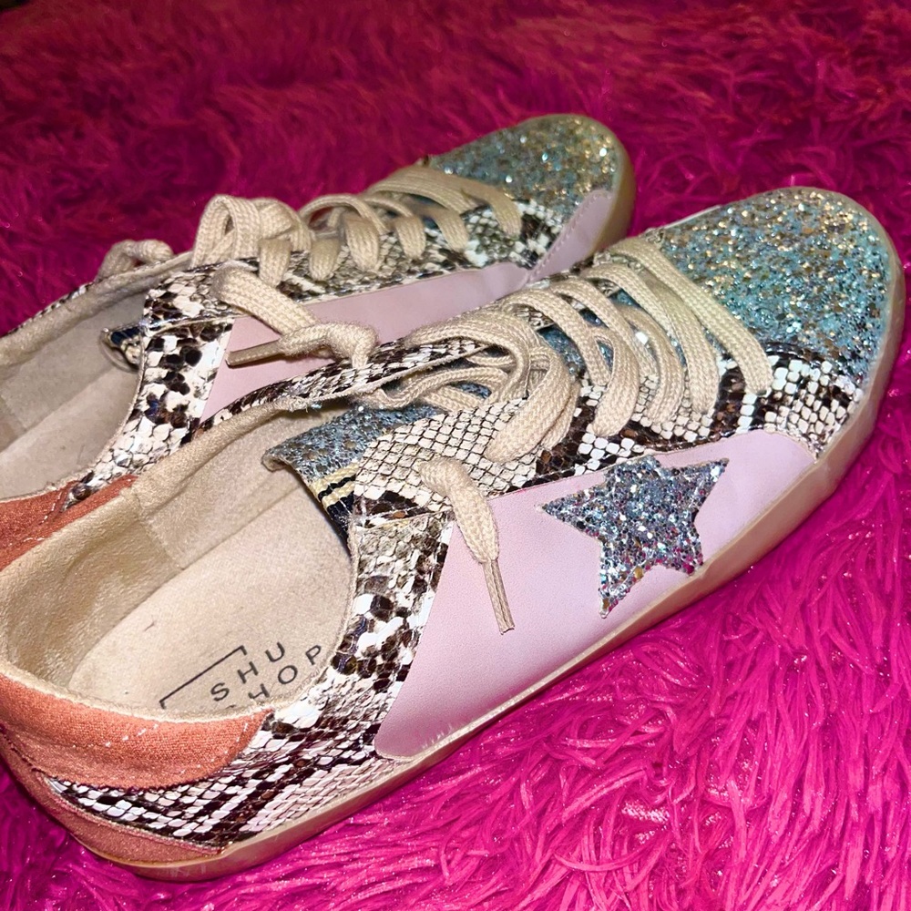 Shu Shop glitter sneakers